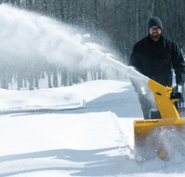 What should I pay attention to when using a snow plough?